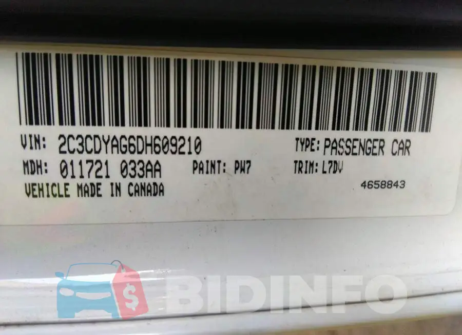 2C3CDYAG6DH609210 Photo# 9