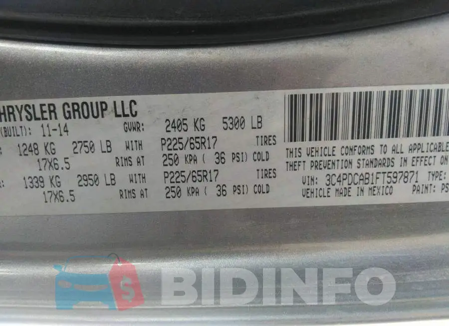 3C4PDCAB1FT597871 Photo# 9