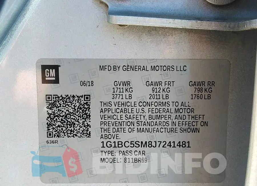 1G1BC5SM8J7241481 Photo# 9