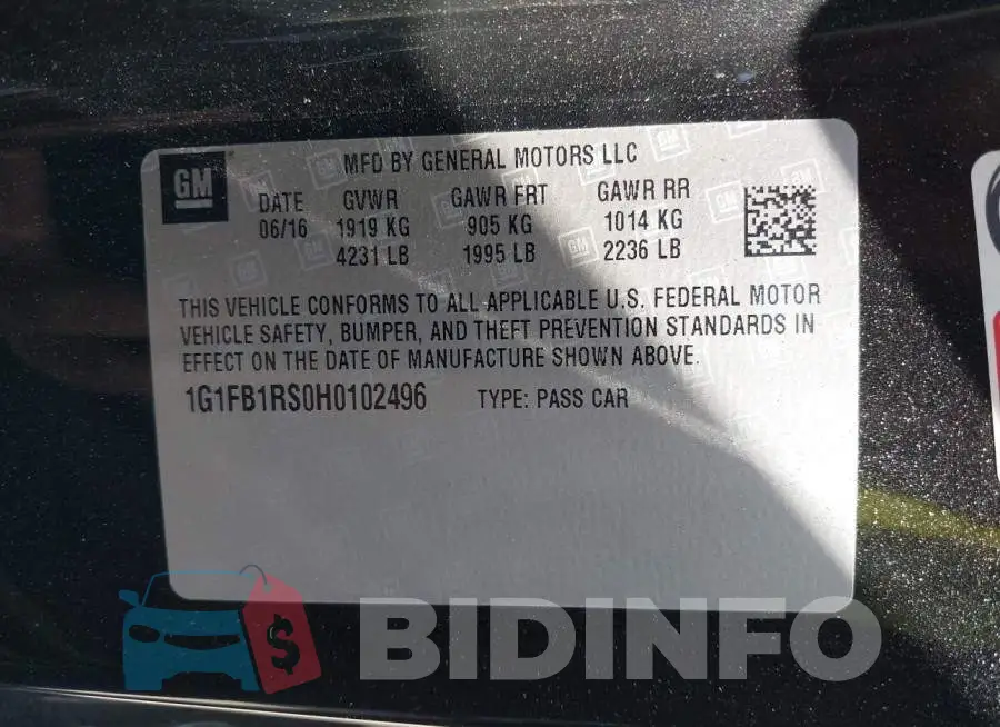 1G1FB1RS0H0102496 Photo# 9