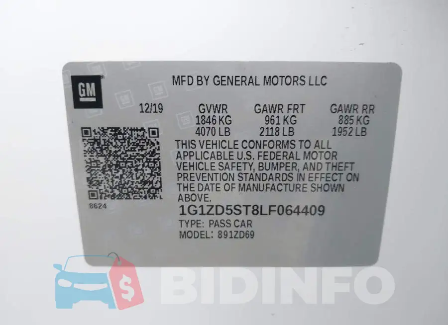 1G1ZD5ST8LF064409 Photo# 9