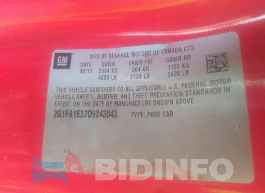 2G1FA1E37D9243843 Photo# 9