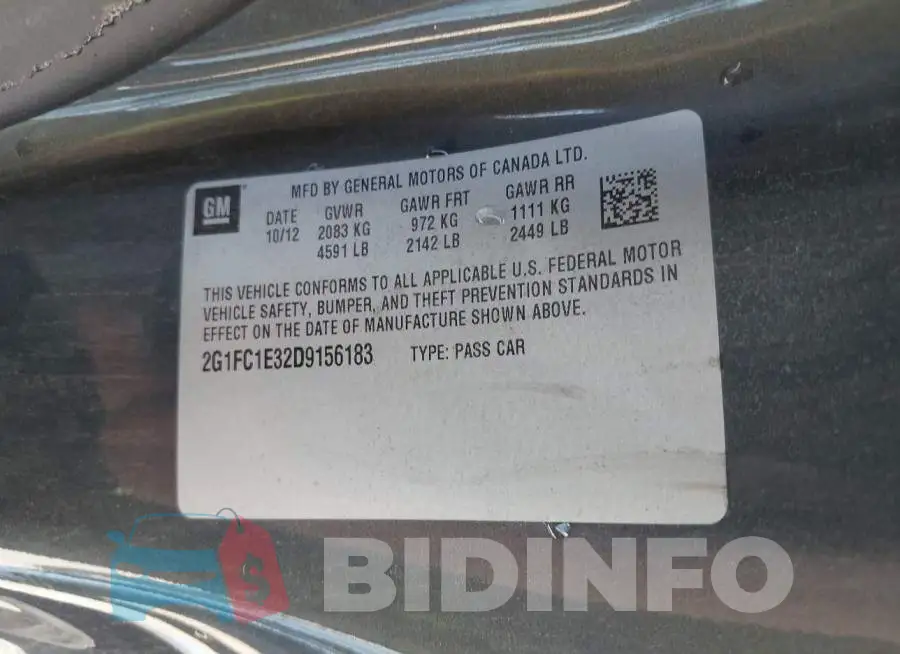 2G1FC1E32D9156183 Photo# 9