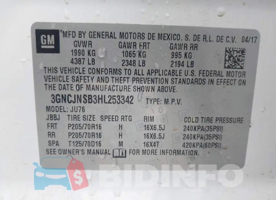 3GNCJNSB3HL253342 Photo# 9