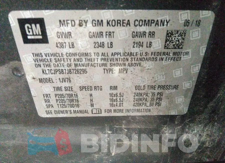 KL7CJPSB7JB726295 Photo# 9