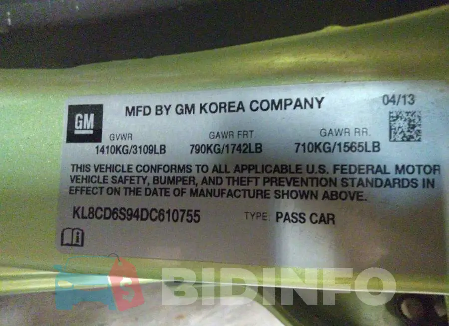 KL8CD6S94DC610755 Photo# 9