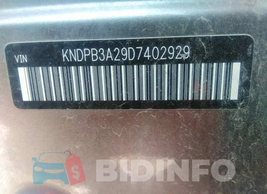 KNDPB3A29D7402929 Photo# 9