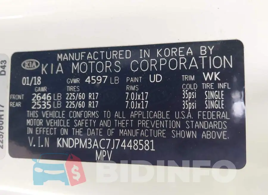 KNDPM3AC7J7448581 Photo# 9