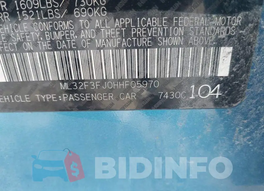 ML32F3FJ0HHF05970 Photo# 9