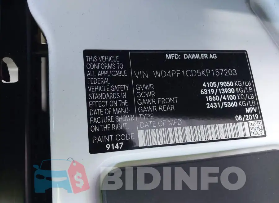 WD4PF1CD5KP157203 Photo# 9