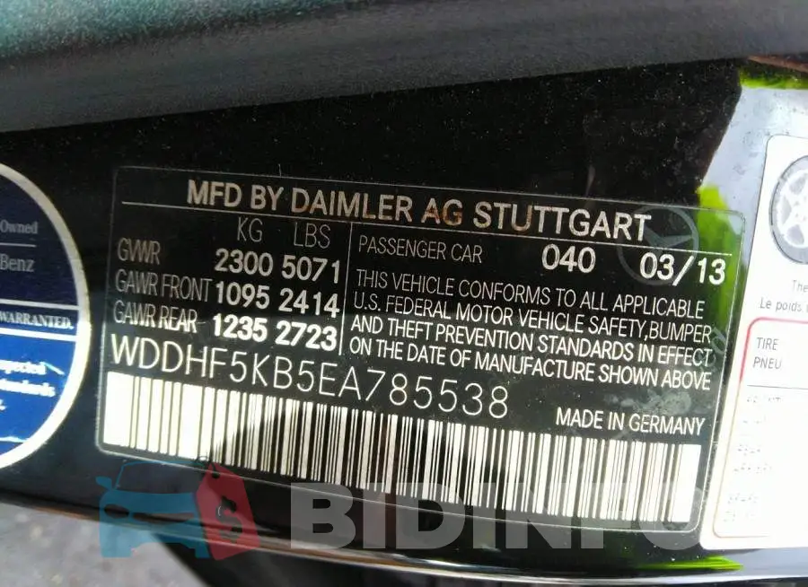 WDDHF5KB5EA785538 Photo# 9