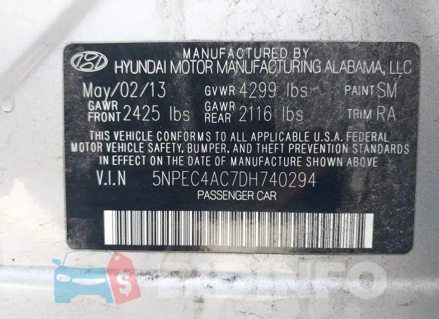 5NPEC4AC7DH740294 Photo# 9