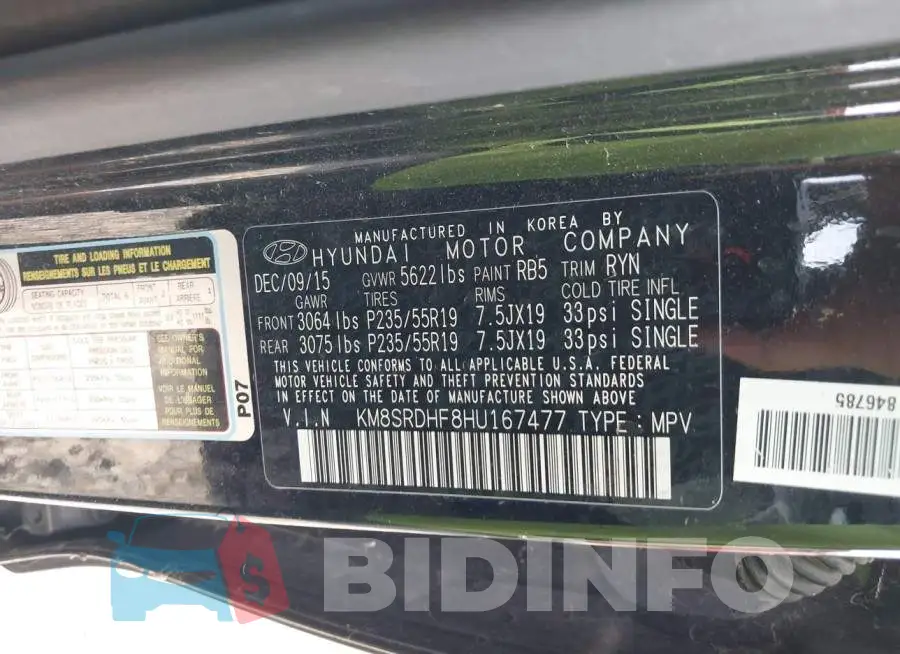 KM8SRDHF8HU167477 Photo# 9