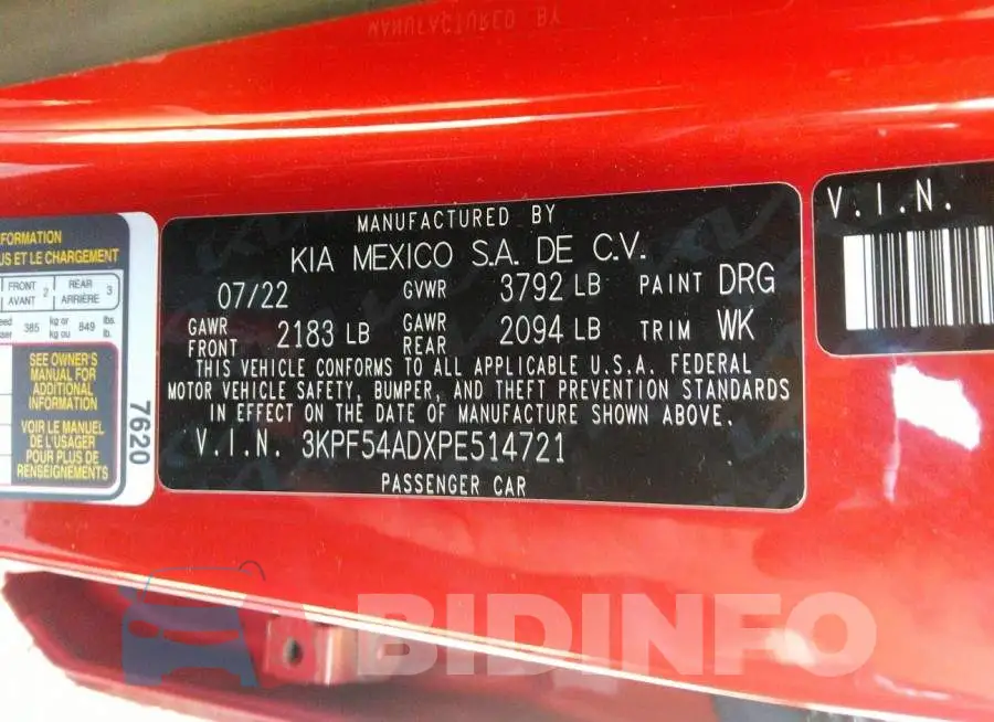 3KPF54ADXPE514721 Photo# 9