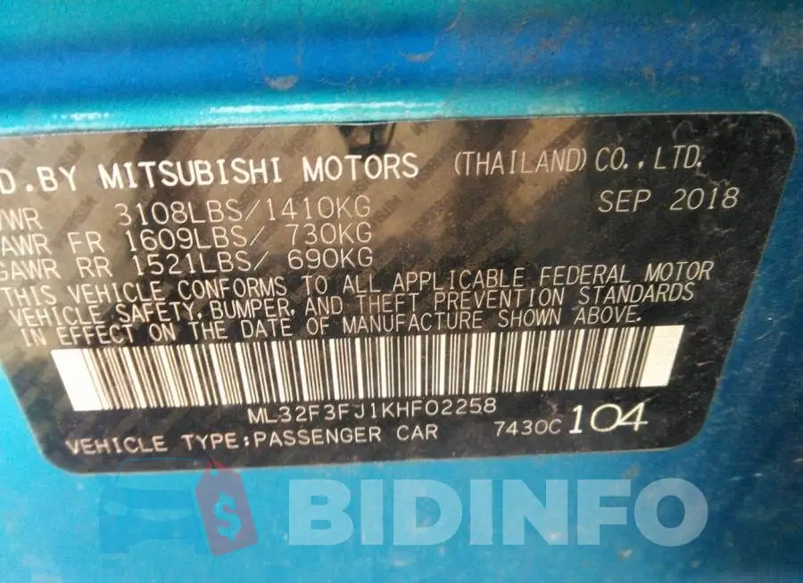 ML32F3FJ1KHF02258 Photo# 9