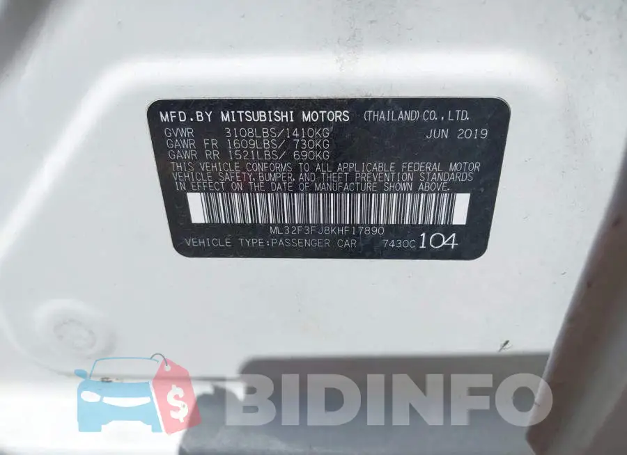 ML32F3FJ8KHF17890 Photo# 9