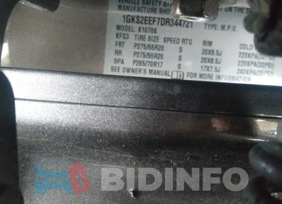 1GKS2EEF7DR344721 Photo# 9