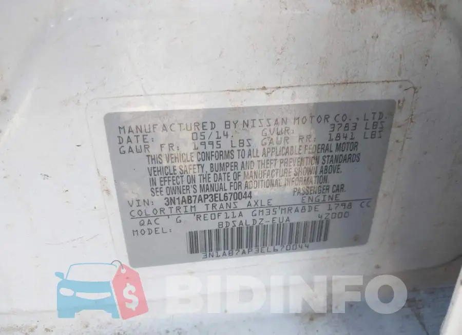 3N1AB7AP3EL670044 Photo# 9