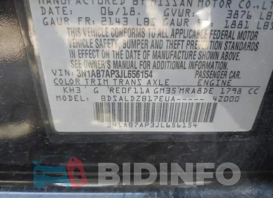 3N1AB7AP3JL656154 Photo# 9