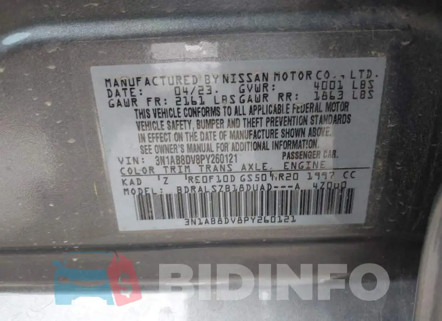 3N1AB8DV8PY260121 Photo# 9