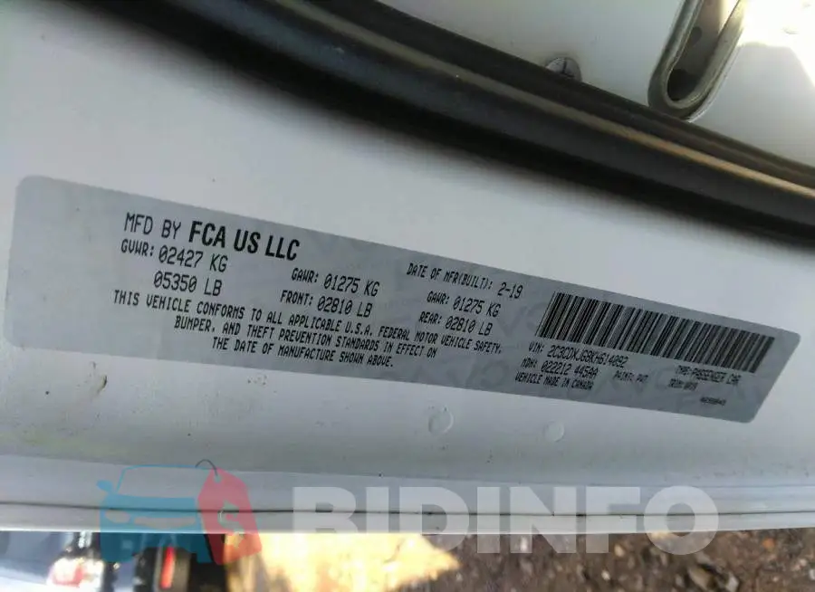 2C3CDXJG8KH614092 Photo# 9