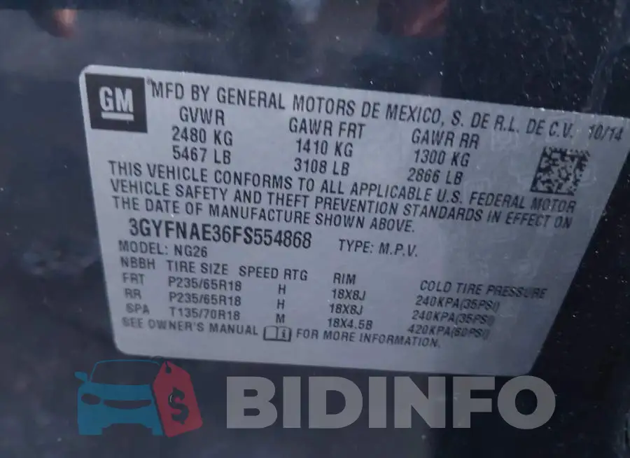 3GYFNAE36FS554868 Photo# 9