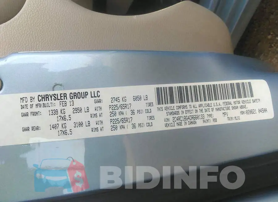 2C4RC1BG4DR660133 Photo# 9