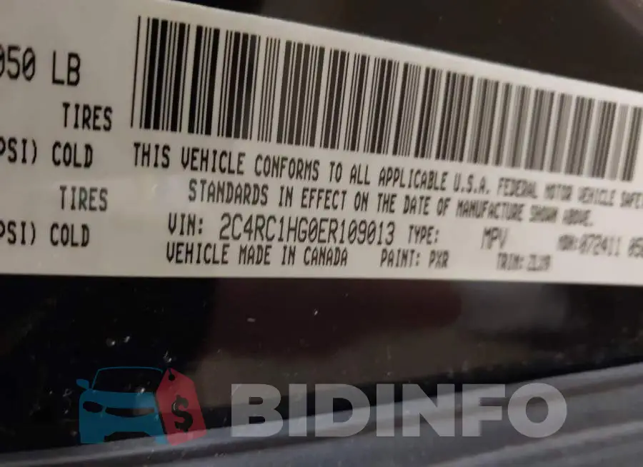 2C4RC1HG0ER109013 Photo# 9