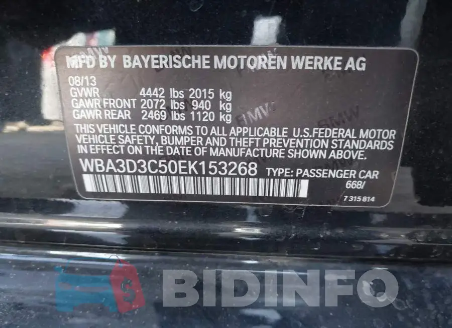 WBA3D3C50EK153268 Photo# 9