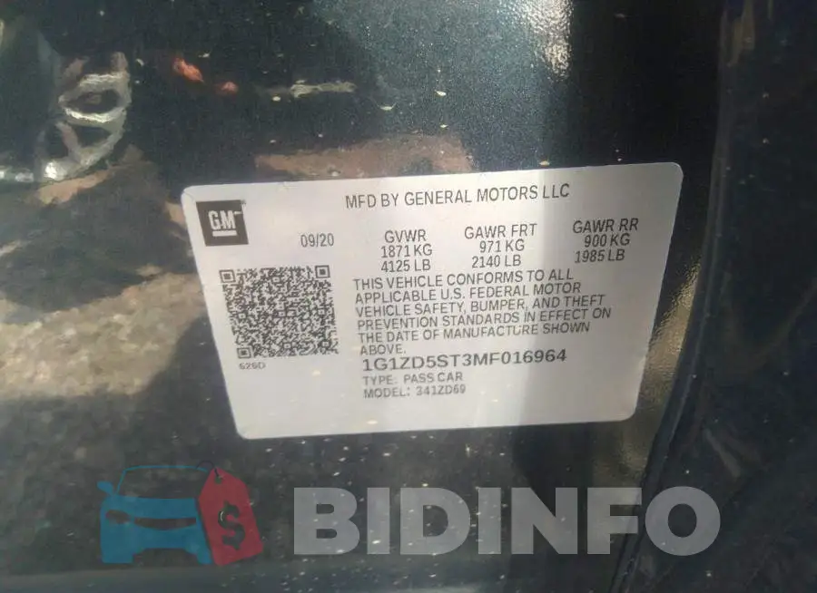 1G1ZD5ST3MF016964 Photo# 9