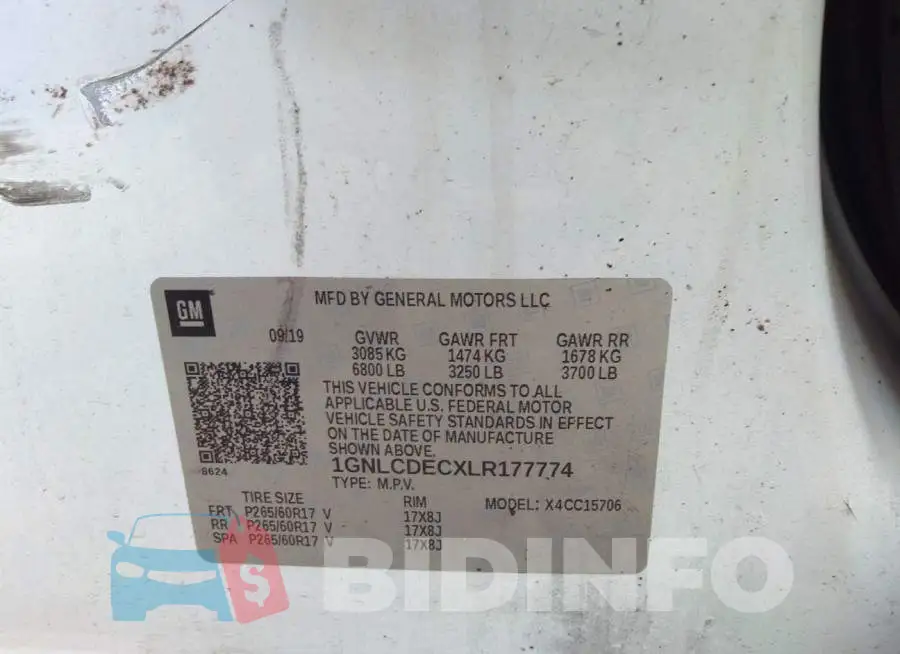 1GNLCDECXLR177774 Photo# 9