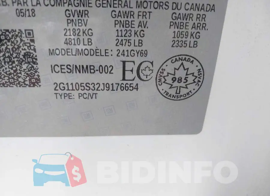 2G1105S32J9176654 Photo# 9