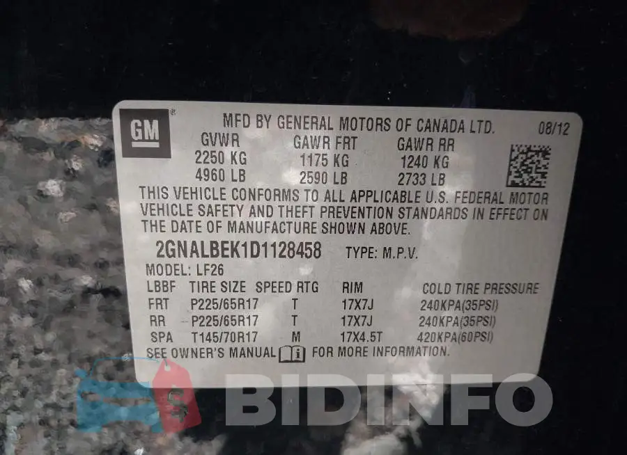 2GNALBEK1D1128458 Photo# 9