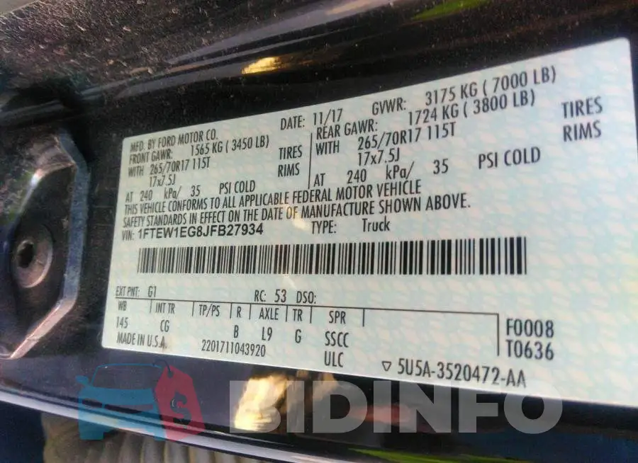1FTEW1EG8JFB27934 Photo# 9