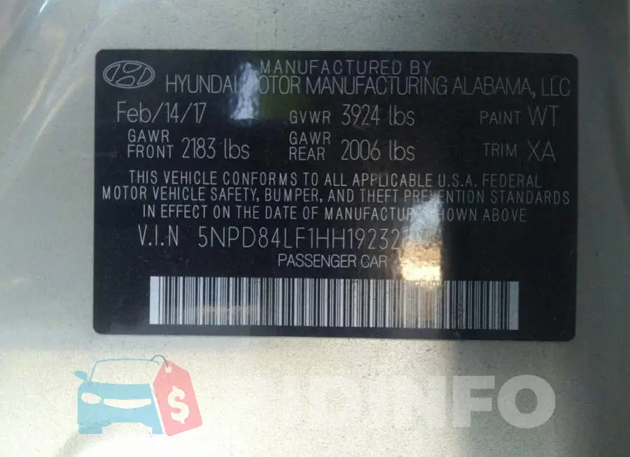 5NPD84LF1HH192321 Photo# 9