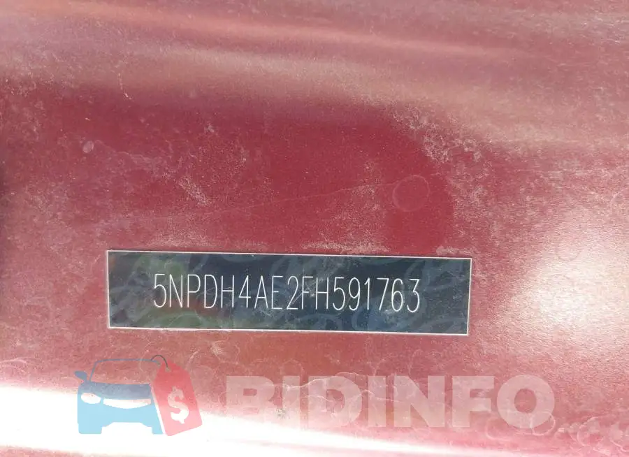 5NPDH4AE2FH591763 Photo# 9