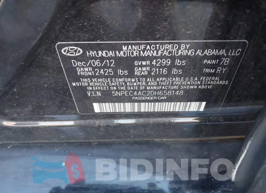 5NPEC4AC2DH658148 Photo# 9