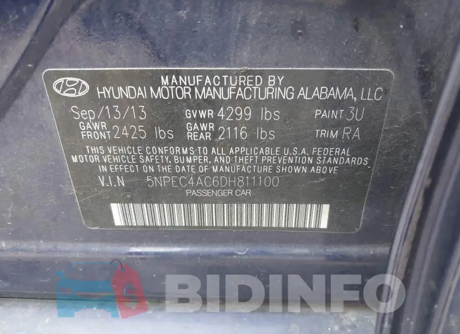 5NPEC4AC6DH811100 Photo# 9