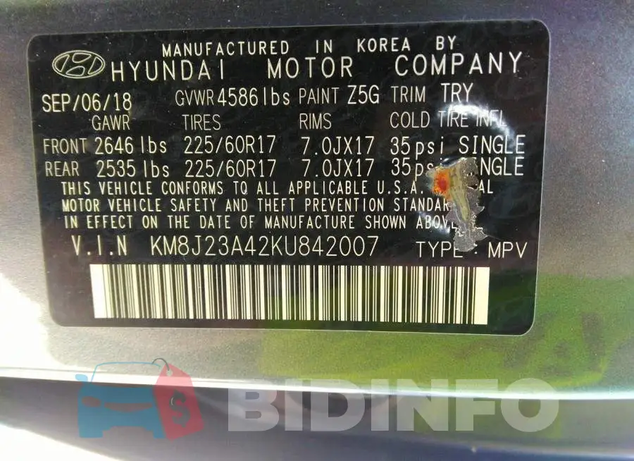 KM8J23A42KU842007 Photo# 9
