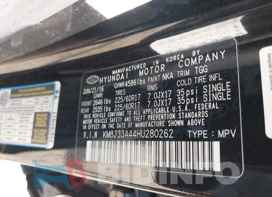 KM8J33A44HU280262 Photo# 9