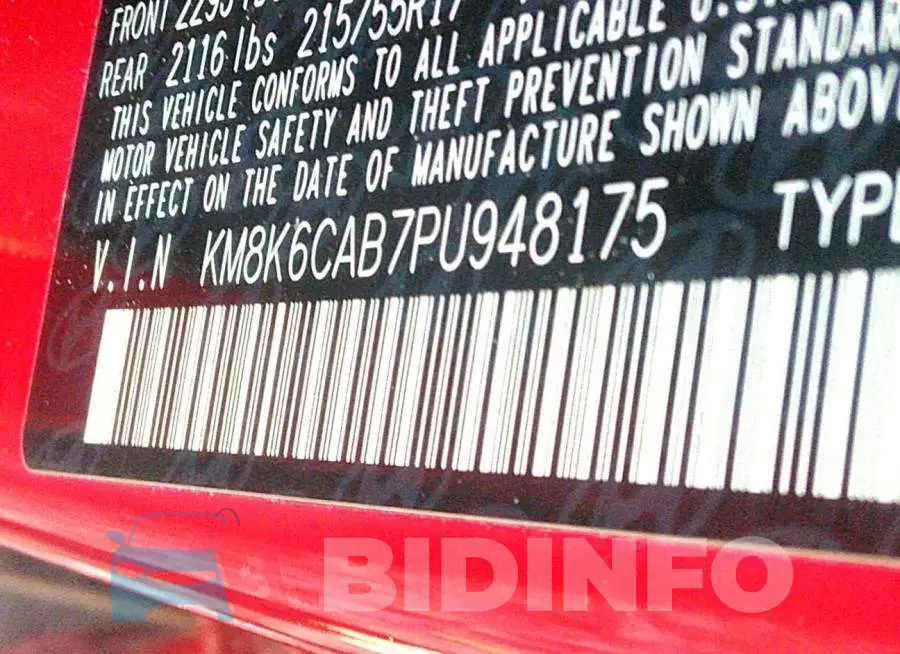 KM8K6CAB7PU948175 Photo# 9