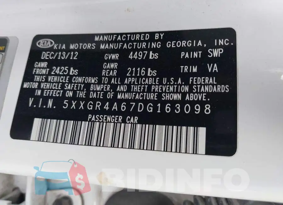 5XXGR4A67DG163098 Photo# 9