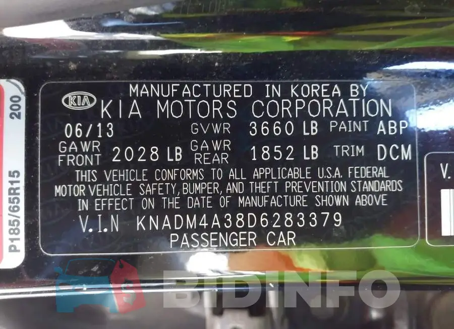 KNADM4A38D6283379 Photo# 9