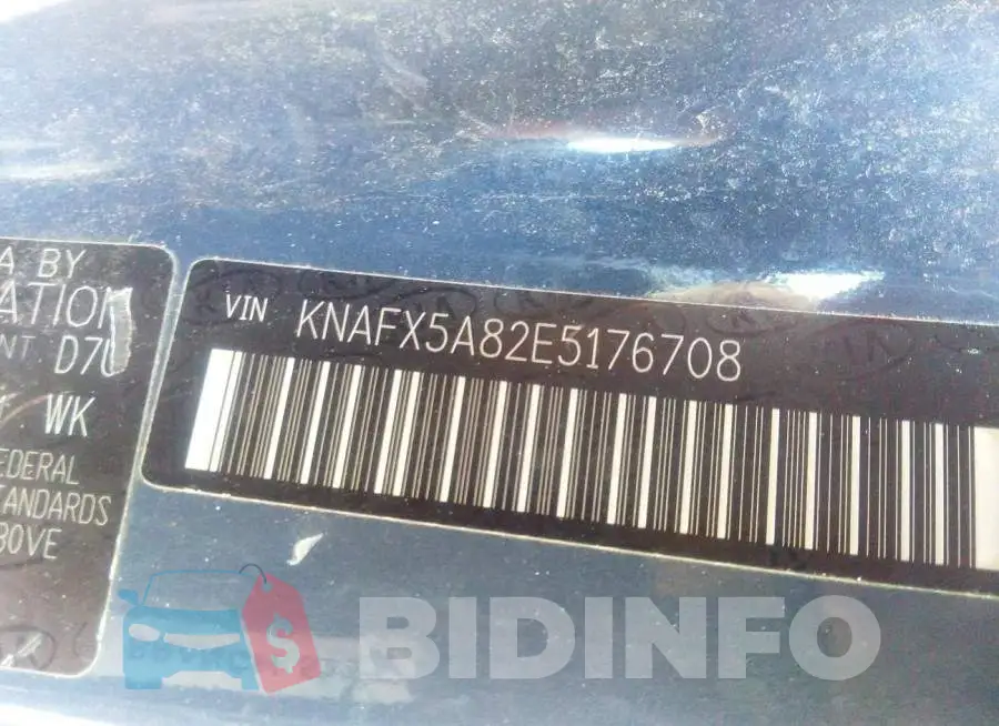 KNAFX5A82E5176708 Photo# 9