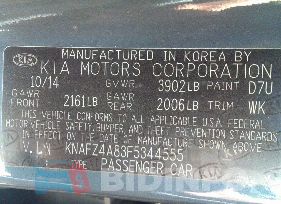 KNAFZ4A83F5344555 Photo# 9
