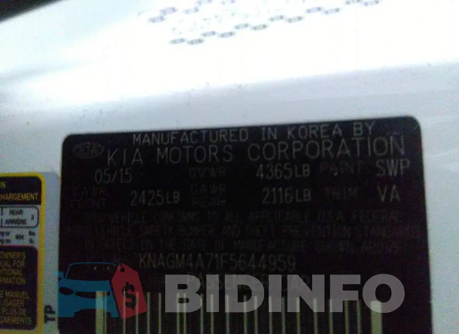 KNAGM4A71F5644959 Photo# 9