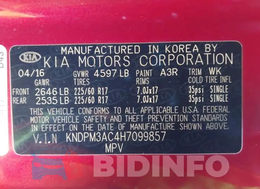 KNDPM3AC4H7099857 Photo# 9