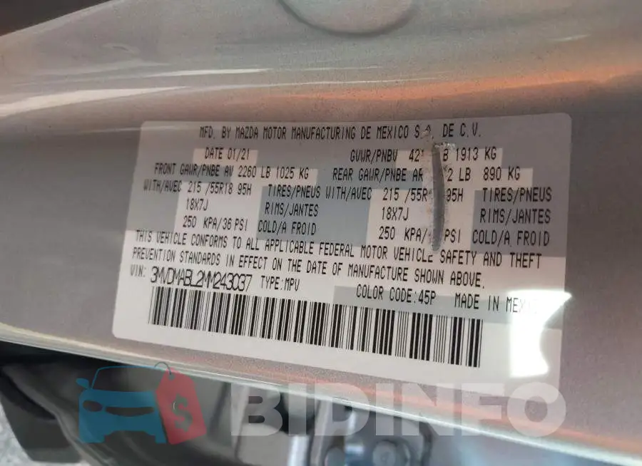 3MVDMABL2MM243037 Photo# 9
