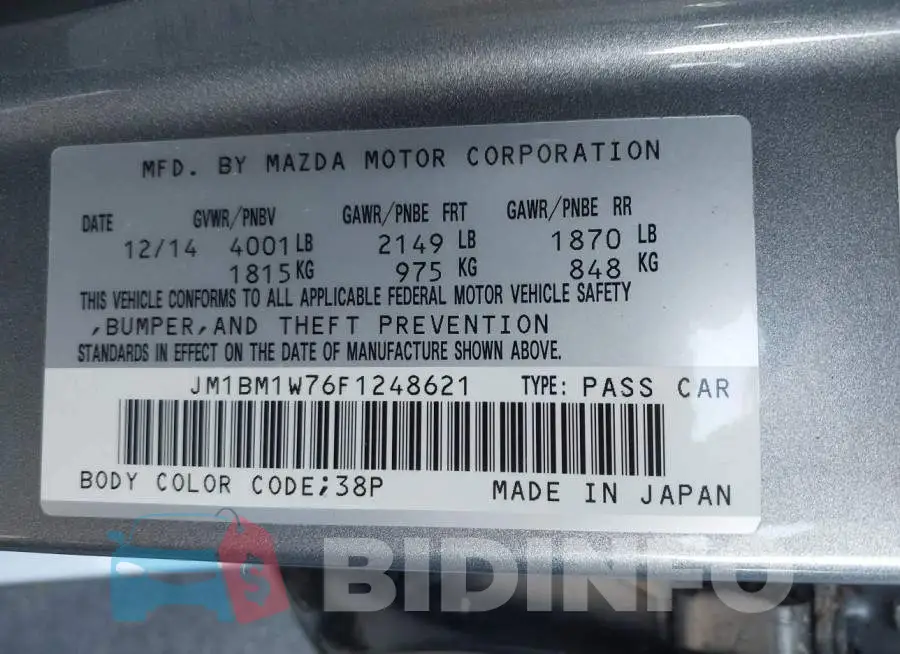 JM1BM1W76F1248621 Photo# 9