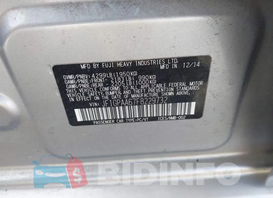 JF1GPAA67F8229732 Photo# 9